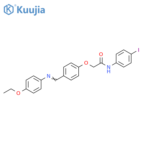 Acetamide, 2-[4-[[(4-ethoxyphenyl)imino]methyl]phenoxy]-N-(4-iodophenyl)- structure