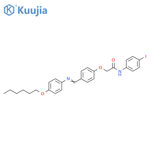 Acetamide, 2-[4-[[[4-(hexyloxy)phenyl]imino]methyl]phenoxy]-N-(4-iodophenyl)- structure