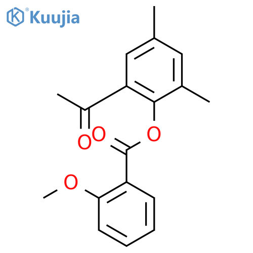 Benzoic acid, 2-methoxy-, 2-acetyl-4,6-dimethylphenyl ester structure