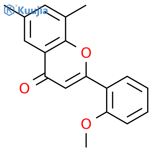 4H-1-Benzopyran-4-one, 2-(2-methoxyphenyl)-6,8-dimethyl- structure