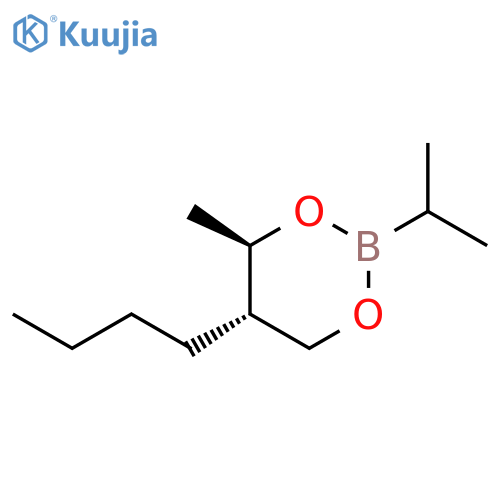 1,3,2-Dioxaborinane, 5-butyl-4-methyl-2-(1-methylethyl)-, trans- structure