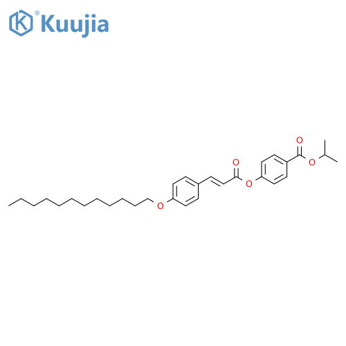 Benzoic acid, 4-[[3-[4-(dodecyloxy)phenyl]-1-oxo-2-propenyl]oxy]-,1-methylethyl ester, (E)- structure