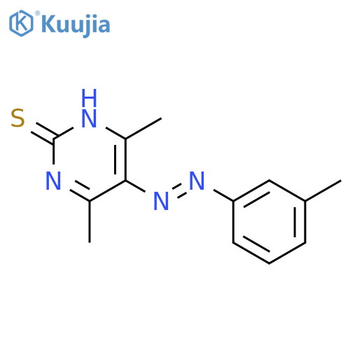2(1H)-Pyrimidinethione, 4,6-dimethyl-5-[(3-methylphenyl)azo]- structure