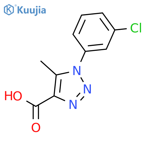 1-(3-Chlorophenyl)-5-methyl-1H-1,2,3-triazole-4-carboxylic acid structure