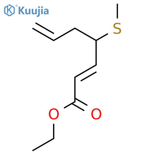 2,6-Heptadienoic acid, 4-(methylthio)-, ethyl ester structure