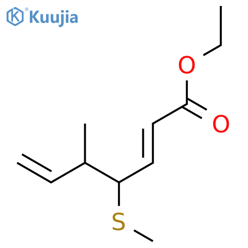 2,6-Heptadienoic acid, 5-methyl-4-(methylthio)-, ethyl ester structure