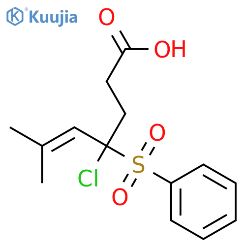 5-Heptenoic acid, 4-chloro-6-methyl-4-(phenylsulfonyl)- structure
