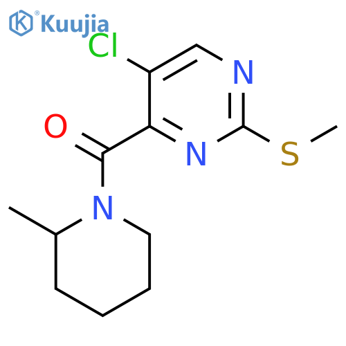 5-Chloro-4-(2-methylpiperidine-1-carbonyl)-2-(methylsulfanyl)pyrimidine structure