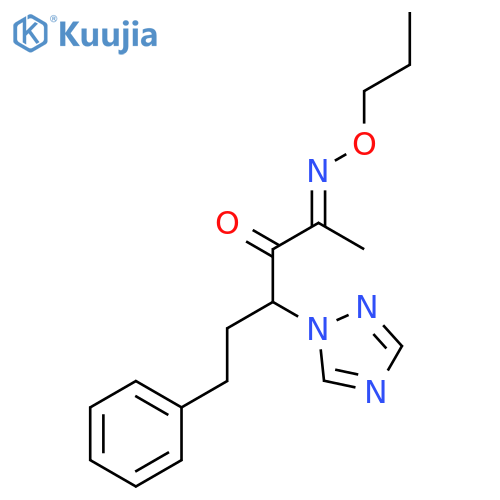 2,3-Hexanedione, 6-phenyl-4-(1H-1,2,4-triazol-1-yl)-, 2-(O-propyloxime) structure