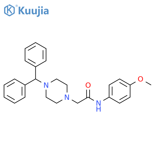 2-4-(diphenylmethyl)piperazin-1-yl-N-(4-methoxyphenyl)acetamide structure