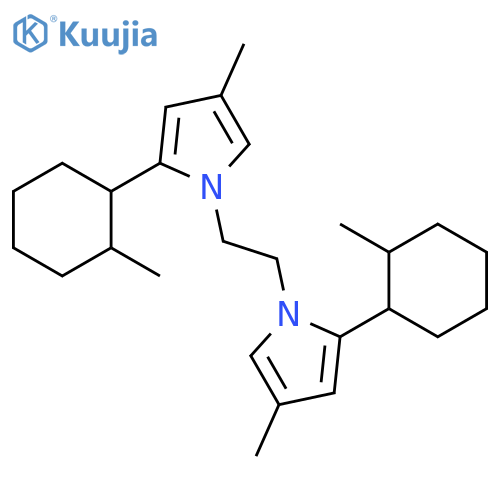 1H-Pyrrole, 1,1'-(1,2-ethanediyl)bis[4-methyl-2-(2-methylcyclohexyl)- structure