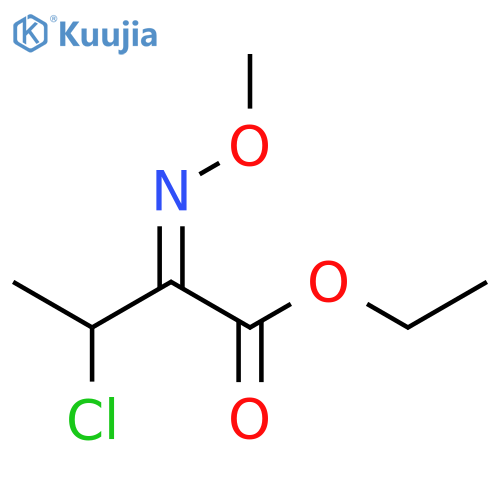 Butanoic acid, 3-chloro-2-(methoxyimino)-, ethyl ester structure
