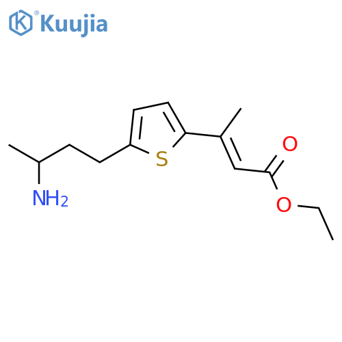 2-Butenoic acid, 3-[5-(3-aminobutyl)-2-thienyl]-, ethyl ester, (E)- structure