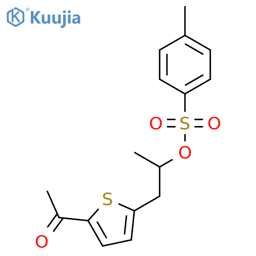 Ethanone, 1-[5-[2-[[(4-methylphenyl)sulfonyl]oxy]propyl]-2-thienyl]- structure