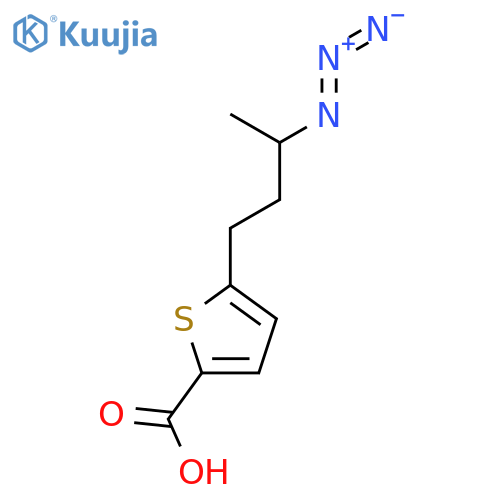2-Thiophenecarboxylic acid, 5-(3-azidobutyl)- structure