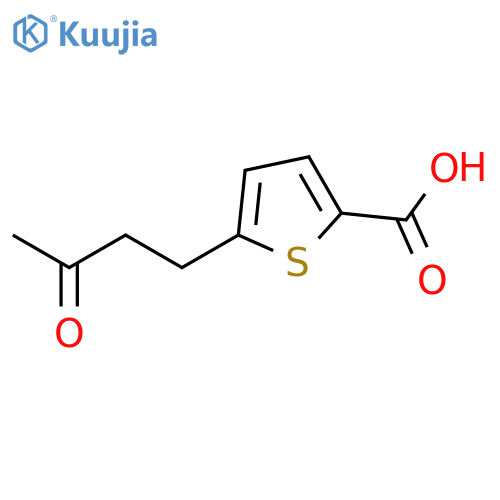 2-Thiophenecarboxylic acid, 5-(3-oxobutyl)- structure