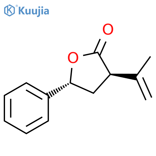 2(3H)-Furanone, dihydro-3-(1-methylethenyl)-5-phenyl-, trans- structure