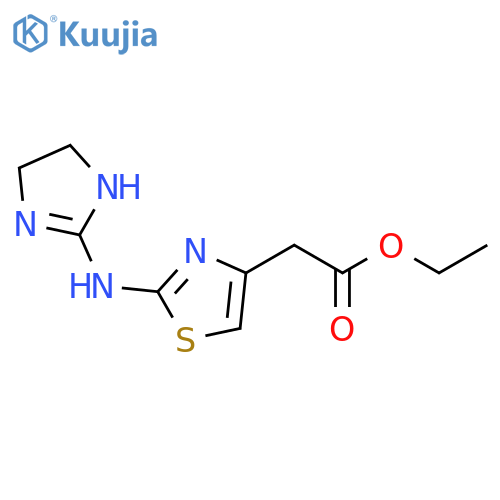 4-Thiazoleacetic acid, 2-[(4,5-dihydro-1H-imidazol-2-yl)amino]-, ethylester structure