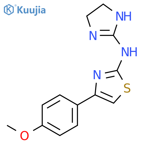 2-Thiazolamine, N-(4,5-dihydro-1H-imidazol-2-yl)-4-(4-methoxyphenyl)- structure