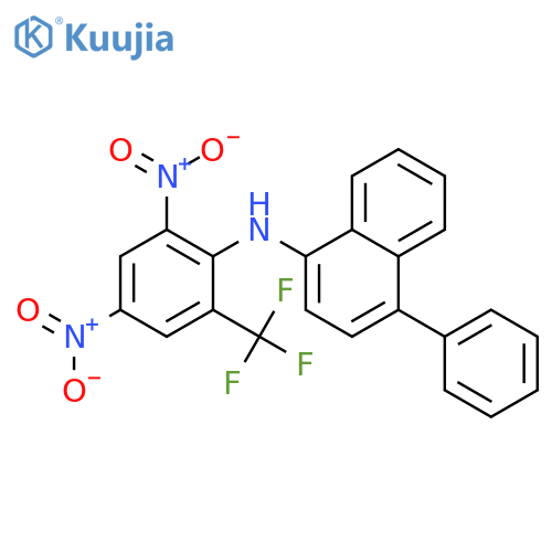 1-Naphthalenamine, N-[2,4-dinitro-6-(trifluoromethyl)phenyl]-4-phenyl- structure