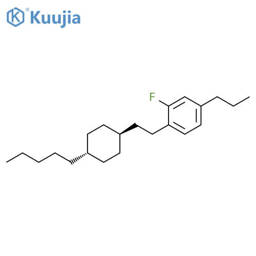 Benzene, 2-fluoro-1-[2-(4-pentylcyclohexyl)ethyl]-4-propyl-, trans- (9CI) structure