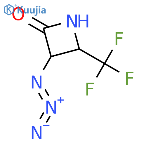 2-Azetidinone, 3-azido-4-(trifluoromethyl)-, cis- structure