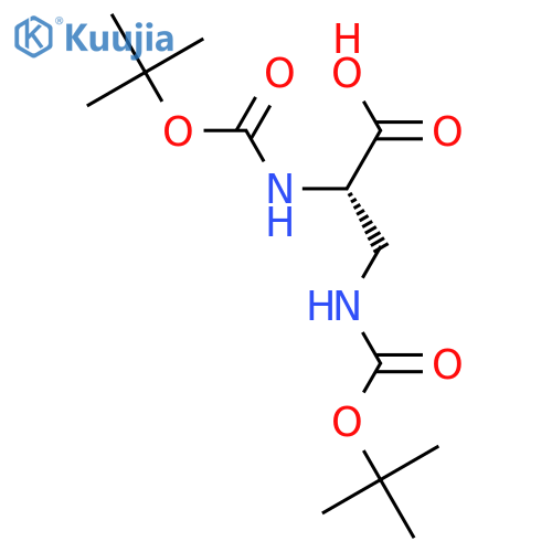 L-Alanine,N-[(1,1-dimethylethoxy)carbonyl]-3-[[(1,1-dimethylethoxy)carbonyl]amino]- structure