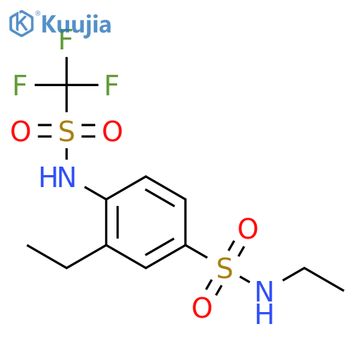 Benzenesulfonamide, N,3-diethyl-4-[[(trifluoromethyl)sulfonyl]amino]- structure