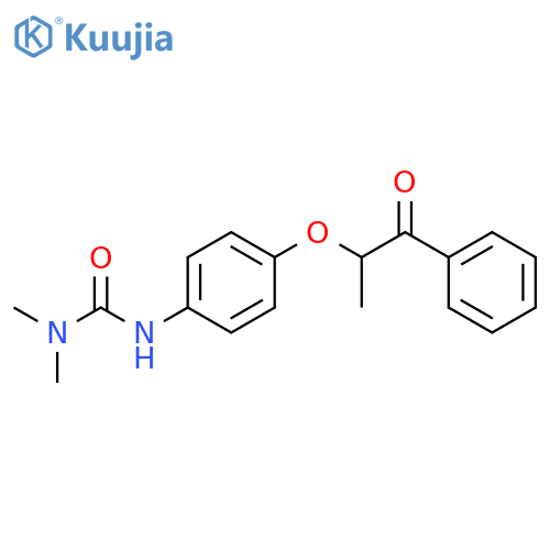 Urea, N,N-dimethyl-N'-[4-(1-methyl-2-oxo-2-phenylethoxy)phenyl]- structure