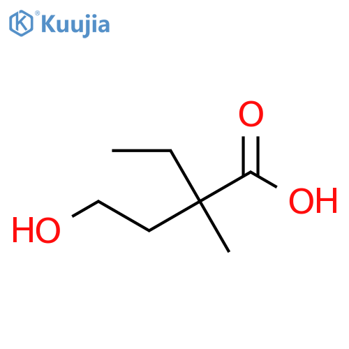 2-ethyl-4-hydroxy-2-methylbutanoic acid structure