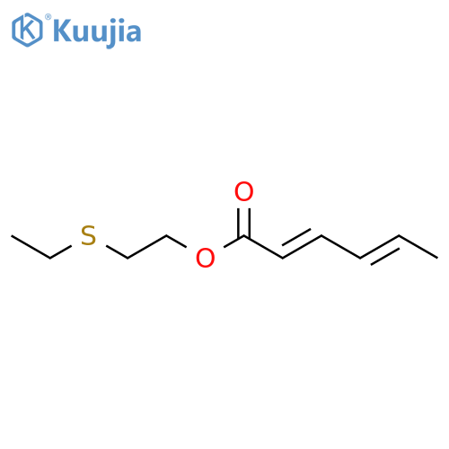 2,4-Hexadienoic acid, 2-(ethylthio)ethyl ester, (E,E)- structure