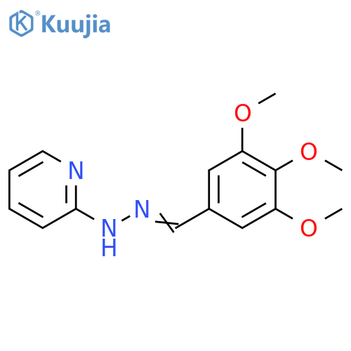 Benzaldehyde, 3,4,5-trimethoxy-, 2-pyridinylhydrazone structure