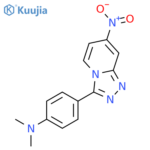 Benzenamine, N,N-dimethyl-4-(7-nitro-1,2,4-triazolo[4,3-a]pyridin-3-yl)- structure