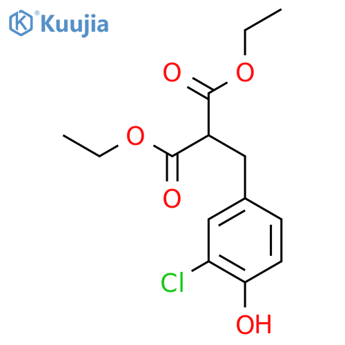 Propanedioic acid, (3-chloro-4-hydroxyphenyl)methyl-, diethyl ester structure