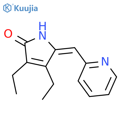2H-Pyrrol-2-one, 3,4-diethyl-1,5-dihydro-5-(2-pyridinylmethylene)- structure