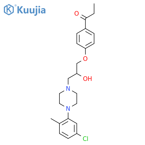 1-(4-{3-4-(5-chloro-2-methylphenyl)piperazin-1-yl-2-hydroxypropoxy}phenyl)propan-1-one structure