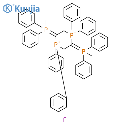 1,4-Diphosphorinanium, 2,5-bis(methyldiphenylphosphoranylidene)-1,1,4,4-tetraphenyl-, iodide (1:2) structure