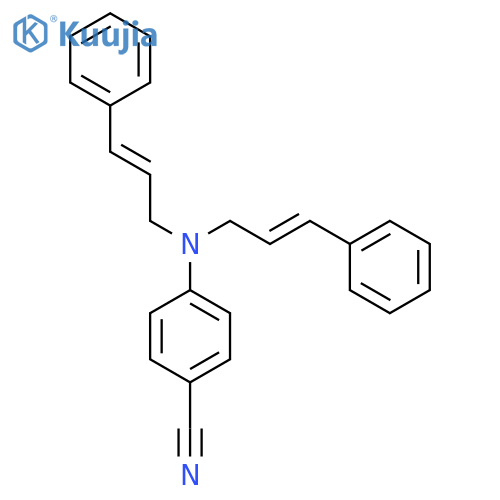 Benzonitrile, 4-[bis[(2E)-3-phenyl-2-propenyl]amino]- structure
