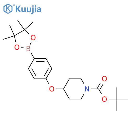 tert-butyl 4-[4-(tetramethyl-1,3,2-dioxaborolan-2-yl)phenoxy]piperidine-1-carboxylate structure