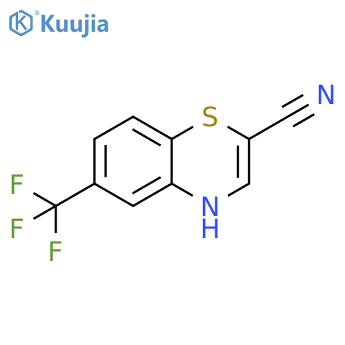 4H-1,4-Benzothiazine-2-carbonitrile, 6-(trifluoromethyl)- structure