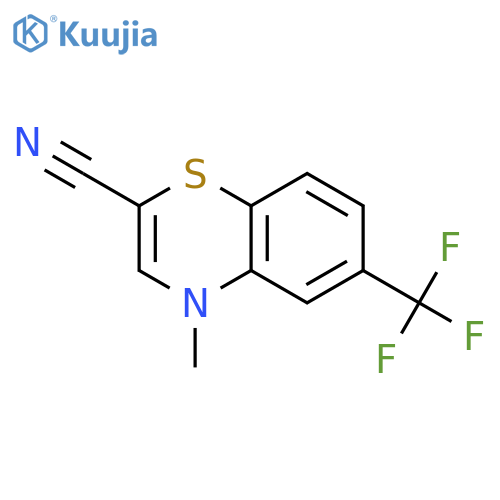 4H-1,4-Benzothiazine-2-carbonitrile, 4-methyl-6-(trifluoromethyl)- structure