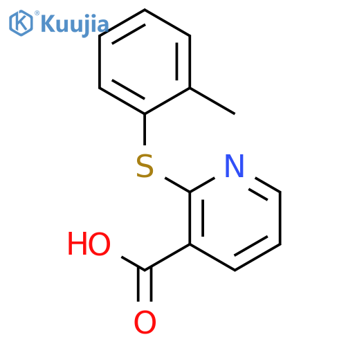 3-Pyridinecarboxylic acid, 2-[(2-methylphenyl)thio]- structure