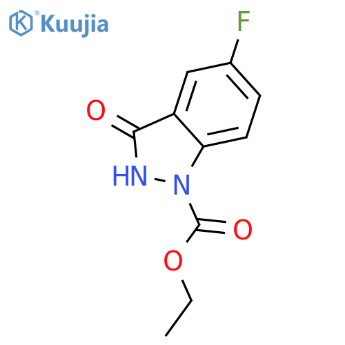 ETHYL 5-FLUORO-3-OXO-2,3-DIHYDRO-1H-INDAZOLE-1-CARBOXYLATE structure