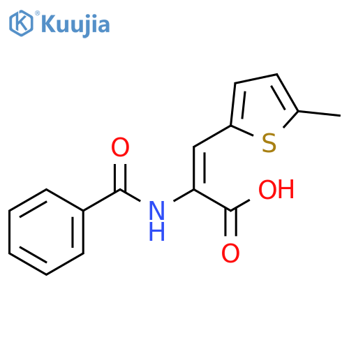 2-Propenoic acid, 2-(benzoylamino)-3-(5-methyl-2-thienyl)-, (E)- structure