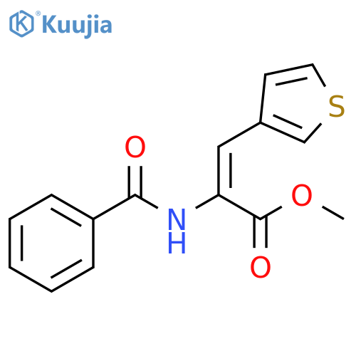 2-Propenoic acid, 2-(benzoylamino)-3-(3-thienyl)-, methyl ester, (E)- structure