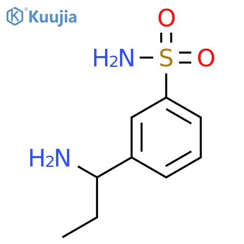 3-(1-aminopropyl)benzene-1-sulfonamide structure
