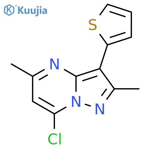 7-Chloro-2,5-dimethyl-3-thiophen-2-yl-pyrazolo[1,5-a]pyrimidine structure