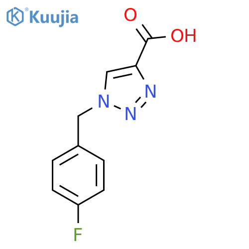 1-(4-fluorophenyl)methyl-1H-1,2,3-triazole-4-carboxylic acid structure