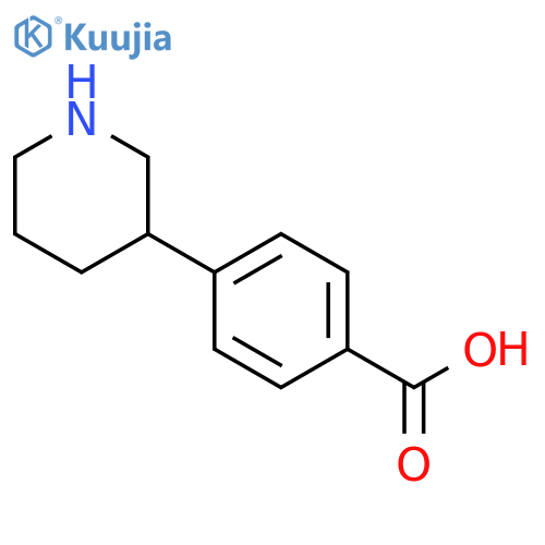4-(Piperidin-3-yl)benzoic acid structure