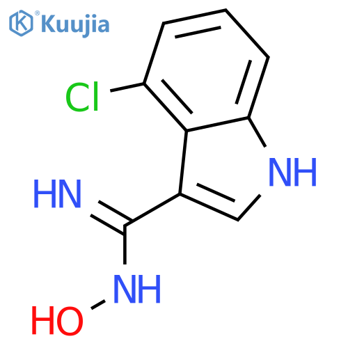 4-Chloro-N-hydroxy-1H-indole-3-carboximidamide structure